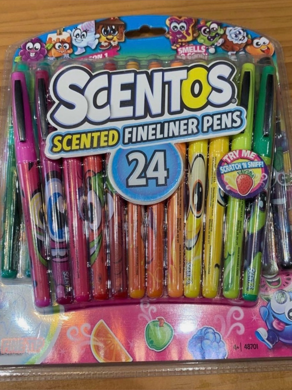 Scented Fineliner Pens - Assorted Colors (24-Pack)